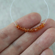 3.5mm 4mm AAA Orange Kyanite Beads Faceted Rondelle 1” Natural Gemstone for DIY Jewelry Making
