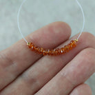 3.5mm 4mm AAA Orange Kyanite Beads Faceted Rondelle 1” Natural Gemstone for DIY Jewelry Making