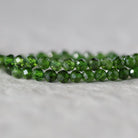 3.5mm AAA Chrome Diopside Beads Round Faceted Natural Green Gemstone for DIY Jewelry Making