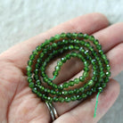 3.5mm AAA Chrome Diopside Beads Round Faceted Natural Green Gemstone for DIY Jewelry Making