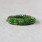 3.5mm AAA Chrome Diopside Beads Round Faceted Natural Green Gemstone for DIY Jewelry Making