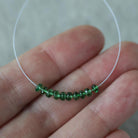 3.5mm Chrome Green Tourmaline Beads - Smooth Rondelle Natural Gemstone 6 Pcs