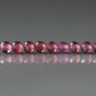 3.5mm Pink Garnet Beads – Faceted Round Natural Gemstone - 12 pcs