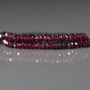 3.5mm AAA Rhodolite Garnet Beads Faceted Rondelle Beads 15