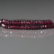 3.5mm AAA Rhodolite Garnet Beads- Faceted Rondelle Natural Gemstone 15