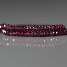 3.5mm AAA Rhodolite Garnet Beads- Faceted Rondelle Natural Gemstone 15"