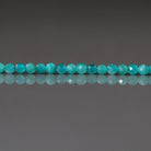 3.5mm AAA Russian Amazonite Faceted Beads Round Strand 7" Genuine Gemstone Beads for DIY Jewelry Making Beading Craft Gift Beads