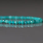 3.5mm AAA Russian Amazonite Faceted Beads Round Strand 7" Genuine Gemstone Beads for DIY Jewelry Making Beading Craft Gift Beads