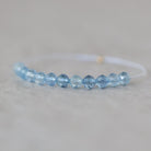 3.5mm AAA Santa Maria Aquamarine Beads Faceted 12 PCs Natural Genuine Gemstone Beads for Jewelry Making Craft Gift Beads March Birthstone