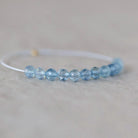 3.5mm AAA Santa Maria Aquamarine Beads Faceted 12 PCs Natural Genuine Gemstone Beads for Jewelry Making Craft Gift Beads March Birthstone