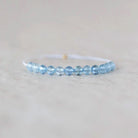 3.5mm AAA Santa Maria Aquamarine Beads Faceted 12 PCs Natural Genuine Gemstone Beads for Jewelry Making Craft Gift Beads March Birthstone
