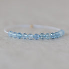 3.5mm AAA Santa Maria Aquamarine Beads Faceted 12 PCs Natural Genuine Gemstone Beads for Jewelry Making Craft Gift Beads March Birthstone