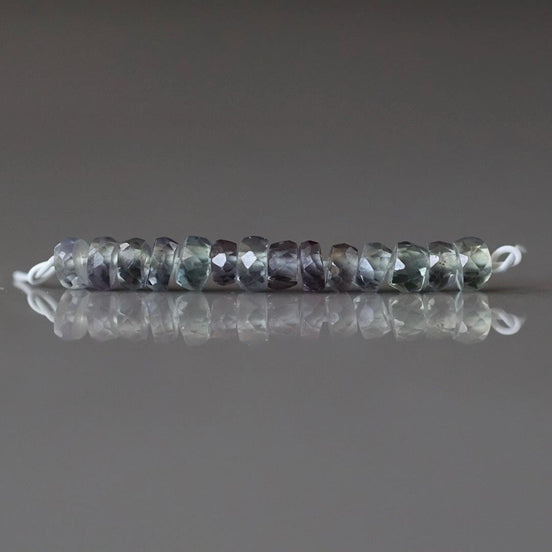 3.5mm Alexandrite Faceted Rondelle Beads 1” Gemstone Bead for Jewelry Making DIY Earrings Necklace June Birthstone
