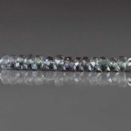 3.5mm Alexandrite Faceted Rondelle Beads 1” Gemstone Bead for Jewelry Making DIY Earrings Necklace June Birthstone