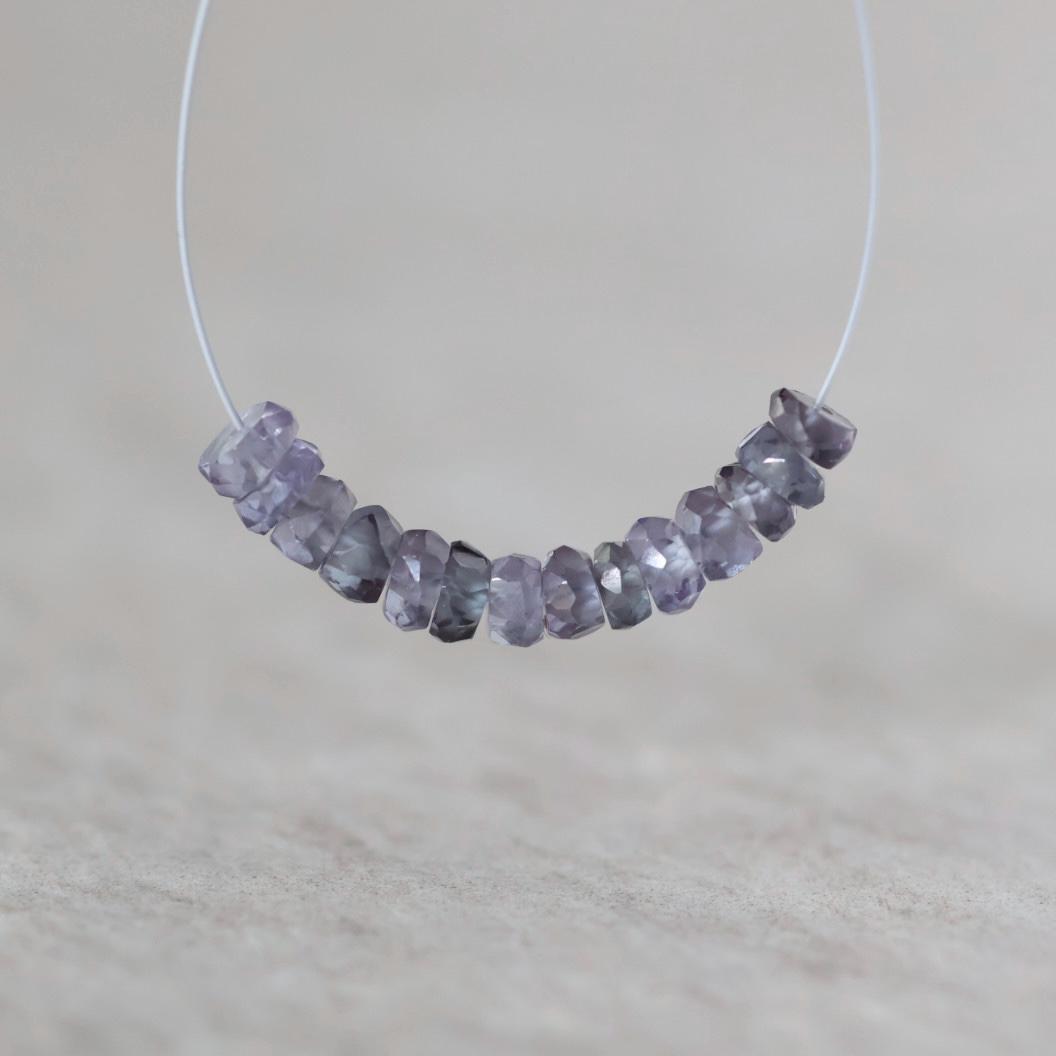 3.5mm Alexandrite Beads - Faceted Rondelle Natural Gemstone 1" Strand