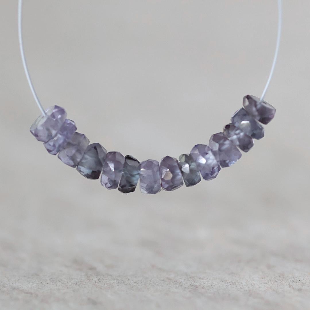 3.5mm Alexandrite Beads - Faceted Rondelle Natural Gemstone 1" Strand