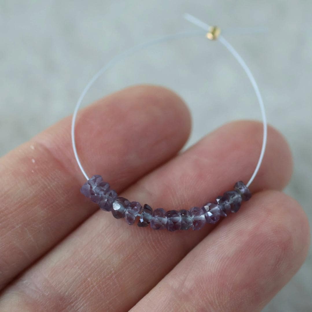 3.5mm Alexandrite Beads - Faceted Rondelle Natural Gemstone 1" Strand