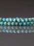 3.5mm Arizona Turquoise Beads - Faceted Round Natural Gemstone 15" Strand