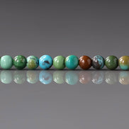 3.5mm Arizona Turquoise Smooth Beads 15