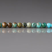 3.5mm Arizona Turquoise Smooth Beads 15