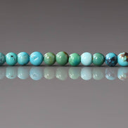 3.5mm Arizona Turquoise Smooth Beads 15