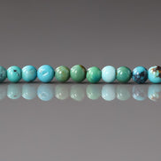 3.5mm Arizona Turquoise Beads – Smooth Round Natural Gemstone 15
