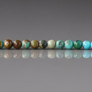 3.5mm Arizona Turquoise Beads – Smooth Round Natural Gemstone 15