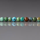 3.5mm Arizona Turquoise Beads – Smooth Round Natural Gemstone 15" Strand
