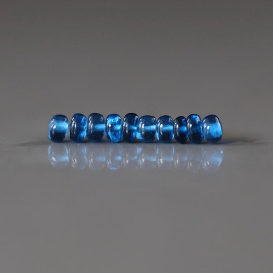 3.5mm Blue Sapphire Beads Smooth Rondelle 10 PCs Genuine Gemstone Beads Jewelry Making Gift September Birthstone