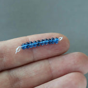 3.5mm Blue Sapphire Beads Smooth Rondelle 10 PCs Genuine Gemstone Beads Jewelry Making Gift September Birthstone
