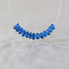 3.5mm Blue Sapphire Beads - Smooth Rondelle Natural Gemstone 10 Pcs