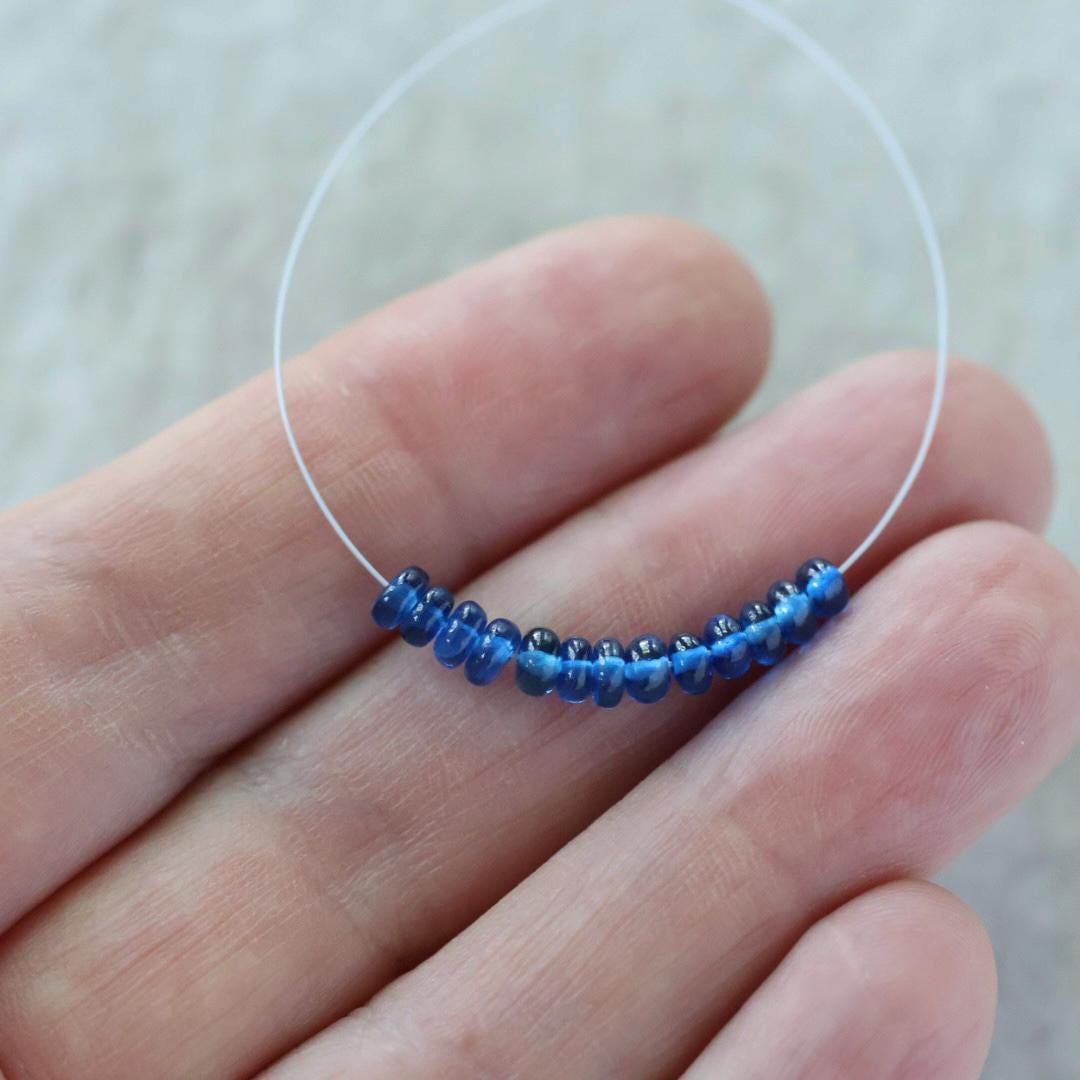 3.5mm Blue Sapphire Beads - Smooth Rondelle Natural Gemstone 10 Pcs