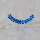 3.5mm Blue Sapphire Beads - Smooth Rondelle Natural Gemstone 10 Pcs