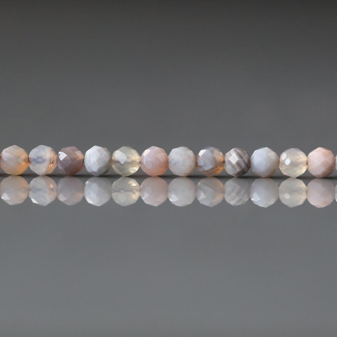 3.5mm Botswana Agate Beads Faceted Genuine Tiny Agate Beads 15" Gemstone Beads for Jewelry Making Beading Gift for crafter