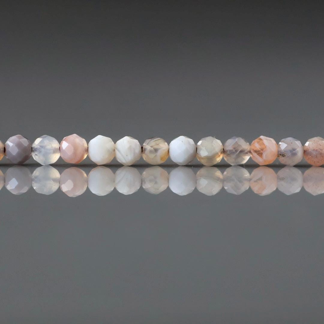 3.5mm Botswana Agate Beads Faceted Genuine Tiny Agate Beads 15" Gemstone Beads for Jewelry Making Beading Gift for crafter