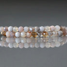 3.5mm Botswana Agate Beads - Faceted Round Natural Gemstone 15" Strand