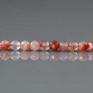 3.5mm Natural Carnelian Faceted Beads 15