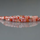 3.5mm Carnelian Beads ‚Äì Faceted Round Natural Gemstone 15" Strand