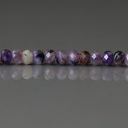 3.5mm Charoite Rondelle Beads Faceted Genuine Crystal Beads 7” Sparkly Gemstone Beads Jewelry Making DIY Necklace Earrings