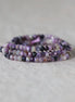 3.5mm Charoite Beads - Faceted Rondelle Natural Gemstone 7" Strand