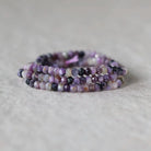 3.5mm Charoite Beads - Faceted Rondelle Natural Gemstone 7" Strand
