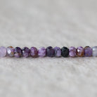 3.5mm Charoite Beads - Faceted Rondelle Natural Gemstone 7" Strand