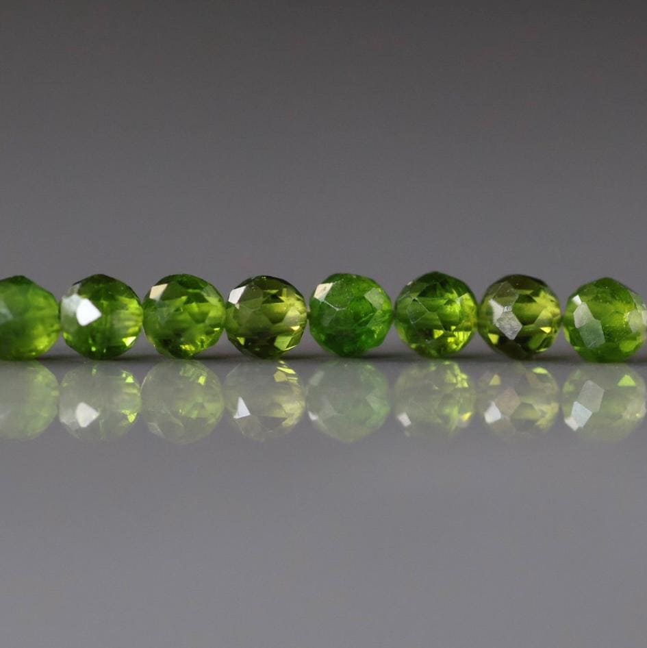 3.5mm AAA Chrome Diopside Beads 2" Genuine Round Small Emerald Green Crystal Beads Gemstone Beads for Jewelry Making Beading DIY Jewelry