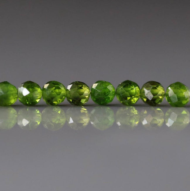 3.5mm AAA Chrome Diopside Beads 2" Genuine Round Small Emerald Green Crystal Beads Gemstone Beads for Jewelry Making Beading DIY Jewelry