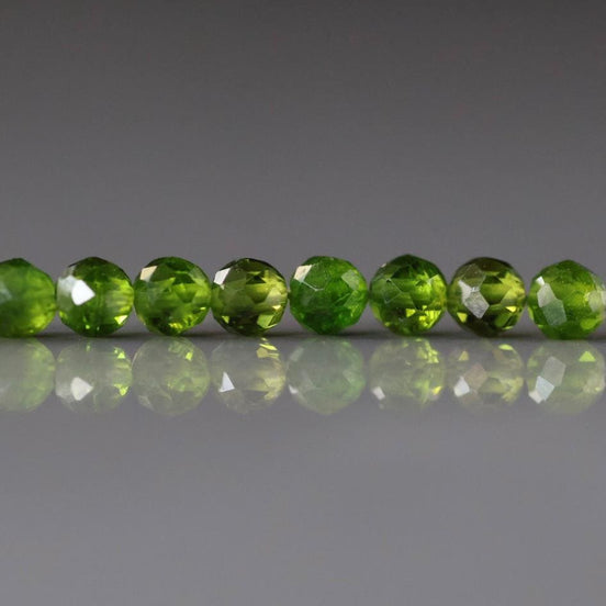 3.5mm AAA Chrome Diopside Beads 2" Genuine Round Small Emerald Green Crystal Beads Gemstone Beads for Jewelry Making Beading DIY Jewelry