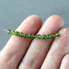 3.5mm Chrome Diopside Beads – Smooth Round Natural Gemstone - 12 pcs