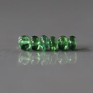 3.5mm Chrome Green Tourmaline Smooth Rondelle Beads 6 PCs Gem Quality Genuine Gemstone Beads DIY Jewelry Making Gift October Birthstone