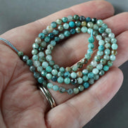 3.5mm Chrysocolla Cuprite Beads Micro Faceted 15