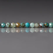 3.5mm Chrysocolla Cuprite Beads Micro Faceted 15