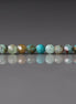 3.5mm Cuprite in Chrysocolla Beads ‚Äì Faceted Round Natural Gemstone 15" Strand